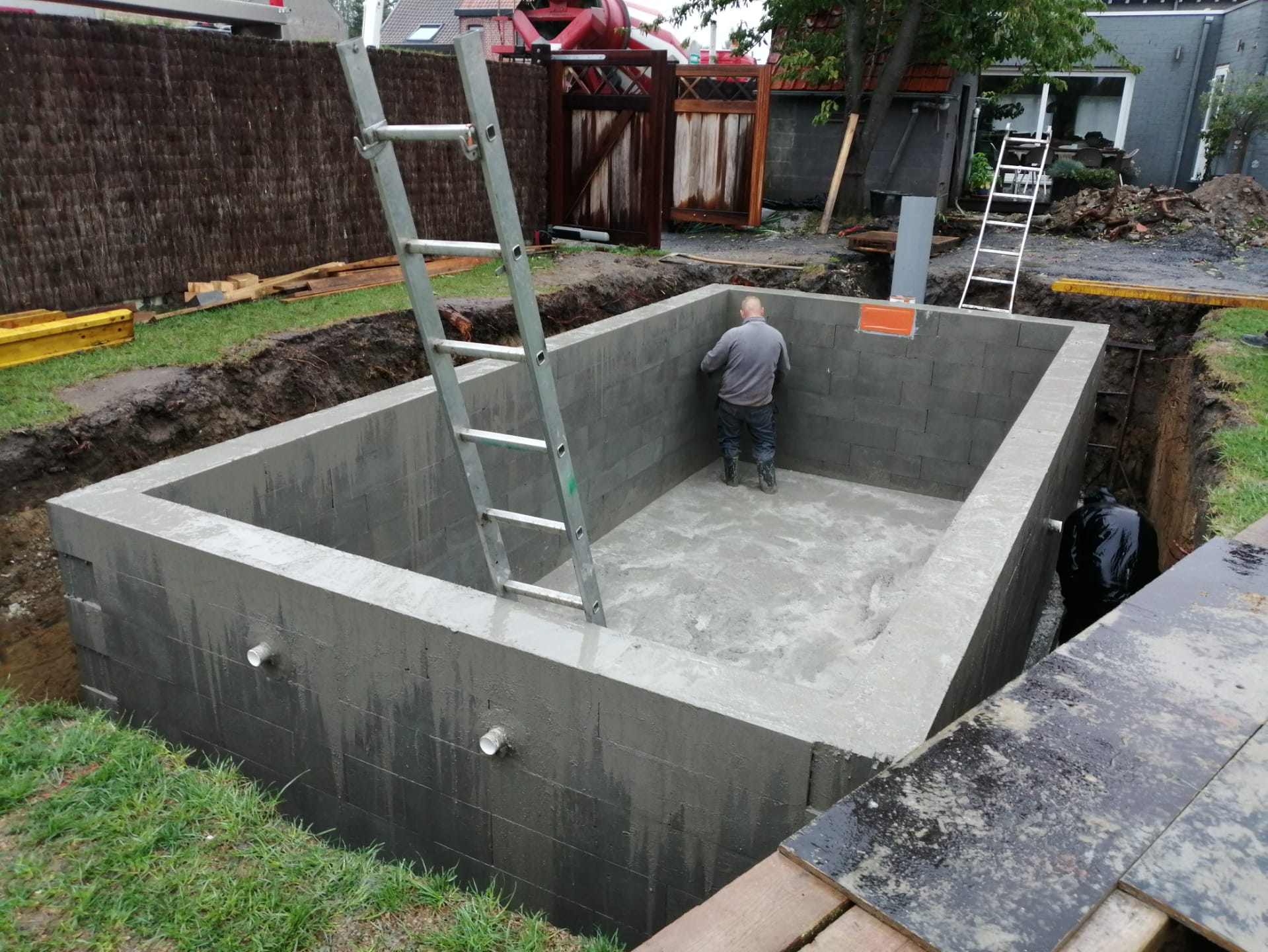 béton piscine en wallonie