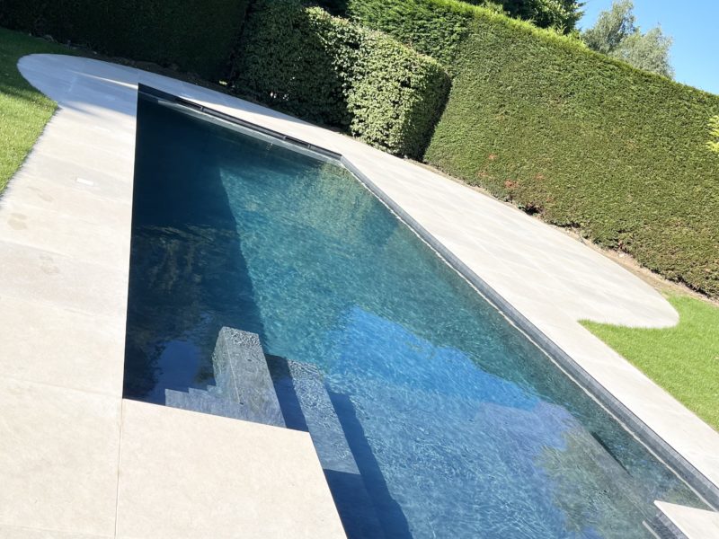 Piscine 12m / 4m à Braine - jacuzzi et bulléo intégrés + terrasses